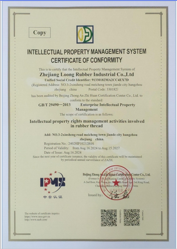 Intellectual Property Management System Certificate - English