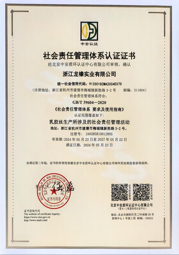 Social Responsibility Management System Certificate - Chinese