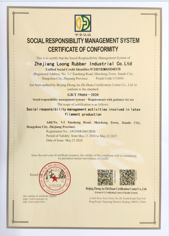 Social Responsibility Management System Certificate - English